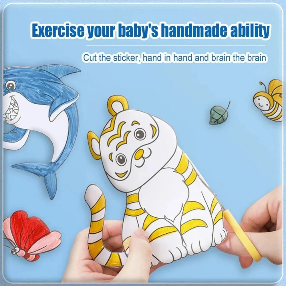 Animal Canvas Kids Coloring Drawing Roll – DIY Art Paper Kids Coloring Paper Roll Qme