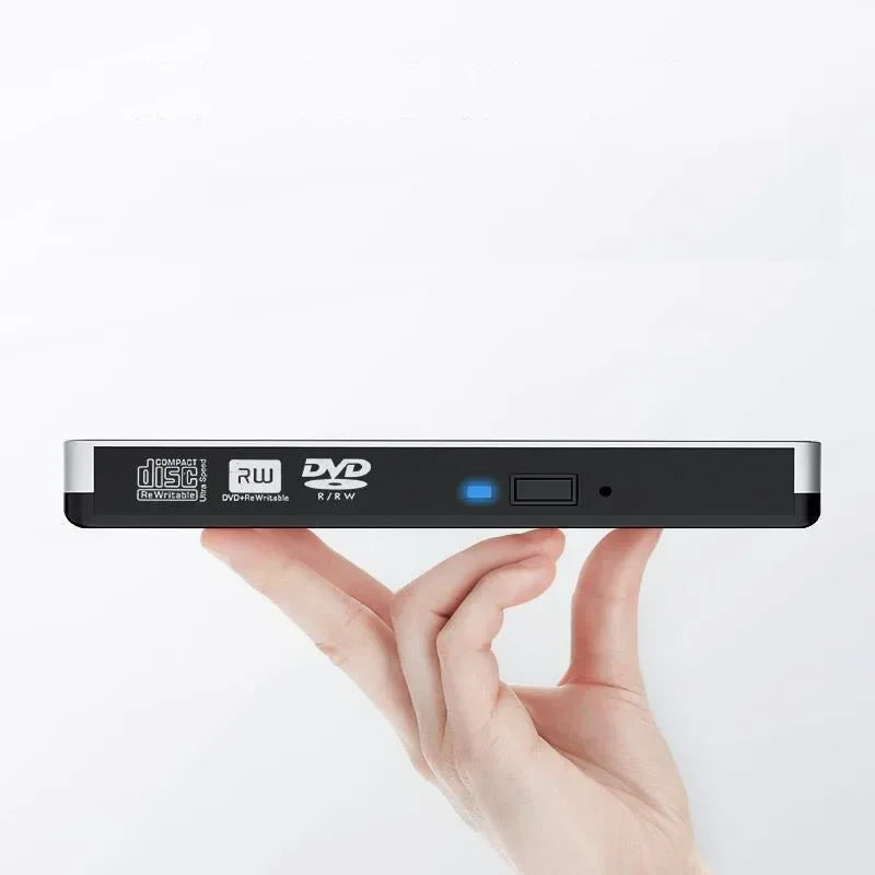 USB 3.0 External DVD Burner Optical Drive – Laptop & Desktop External Optical Drive Qme