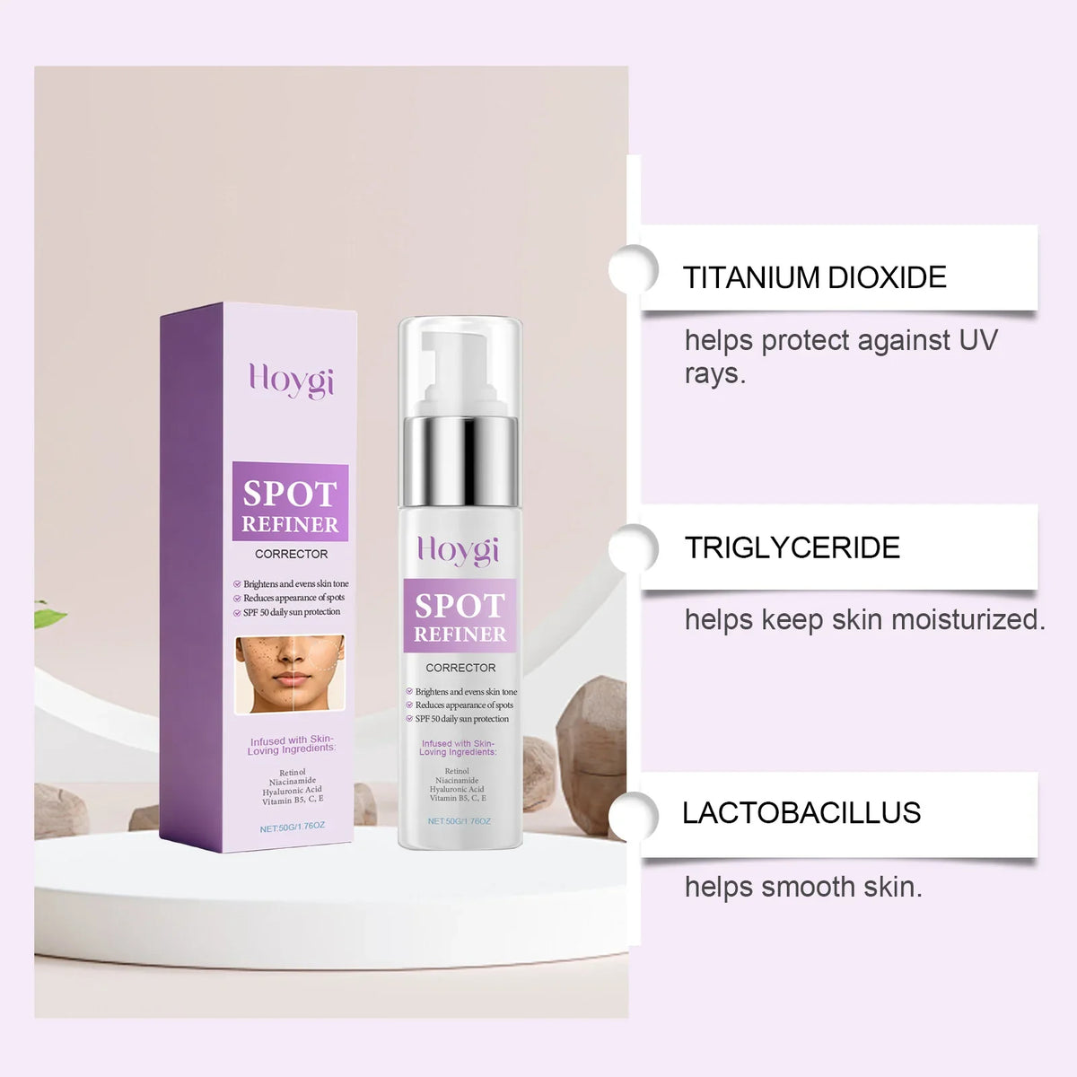 Spot Refiner Brightening Cream SPF – Dark Spot Corrector Brightening SPF Cream Qme