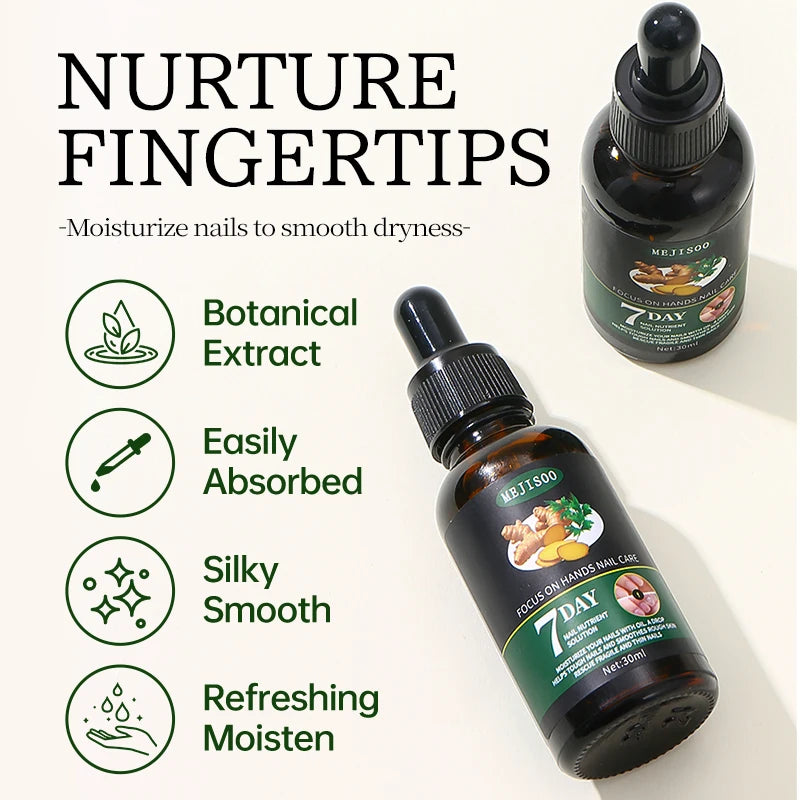 Nail Nutrient Serum – Ginger Extract Nail Repair Liquid 30ml Nail Treatment Serum Qst