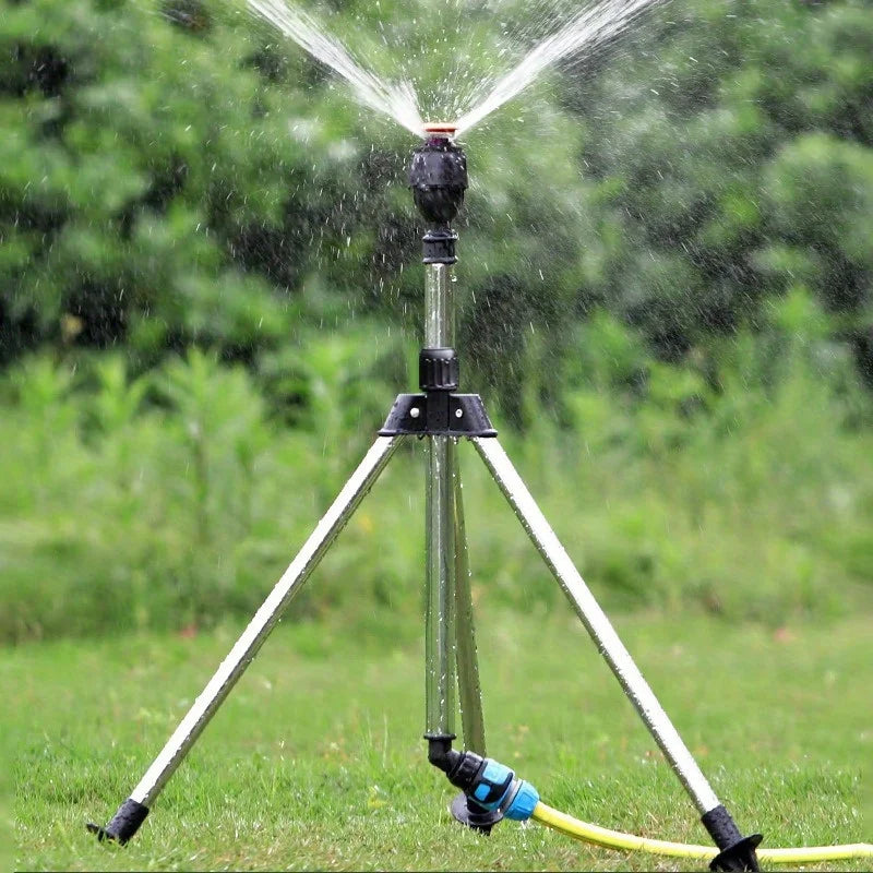 360° Rotary Garden Sprinkler Telescopic Tripod Stand Garden Sprinkler Qme