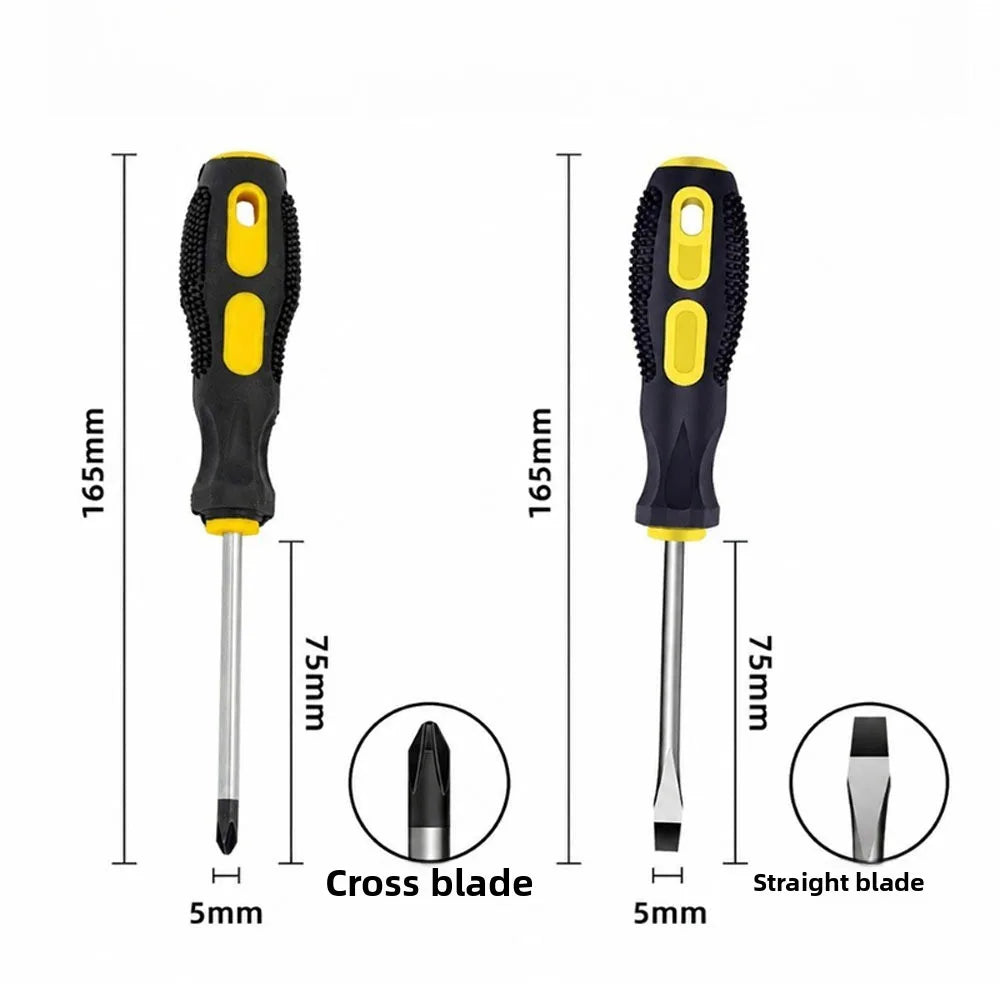 Magnetic Screwdriver Set – Flat & Phillips Bits, Cushion Handle Magnetic Screwdriver Set Qme
