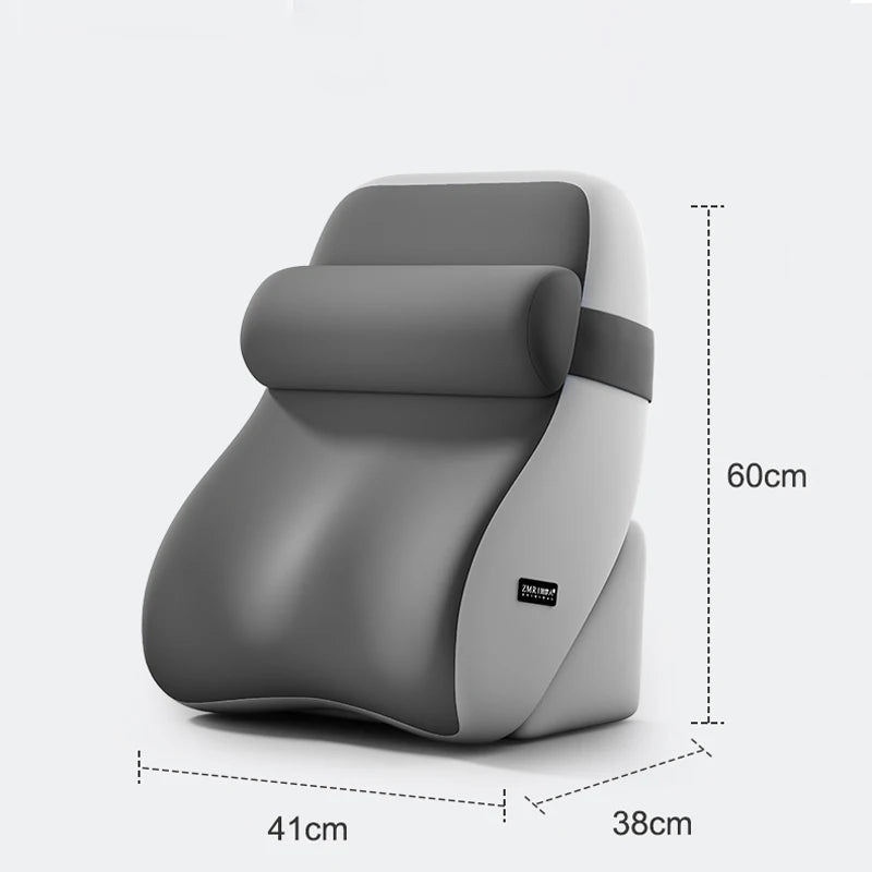 XL Ergonomic Reading Pillow – Memory Foam Wedge & Side Pockets Reading Bed Pillow Qst