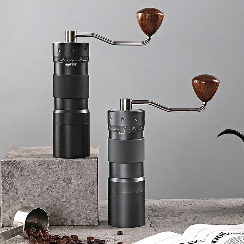 HAOYUNMA Manual Coffee Grinder – Ghost Teeth Full Metal Burr Manual Coffee Grinder Qst