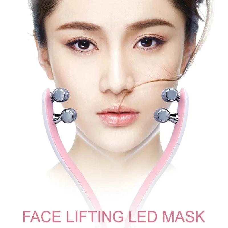 Y-Shape Face Roller Massager – EMS RF Facial Lifting Tool Facial Massager Device Qst