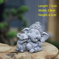 Guardian Elephant Statue – Hands Clasped Prayer Home Décor Decorative Figurine Qme A2