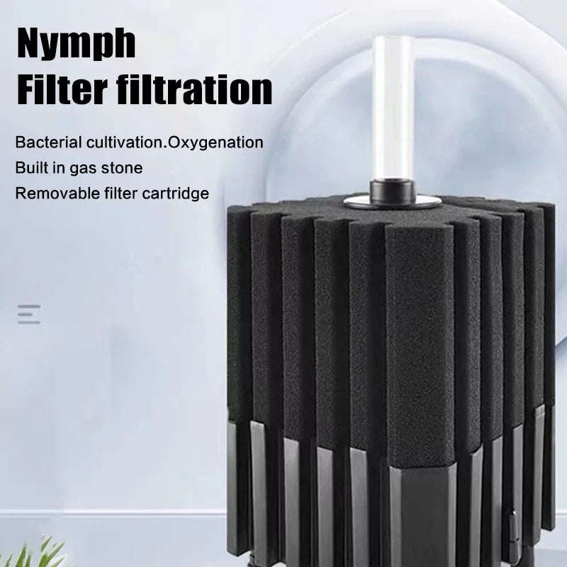 Biochemical Sponge Filter with Media Ball – Large Quiet Aquarium Aquarium Sponge Filter Qme
