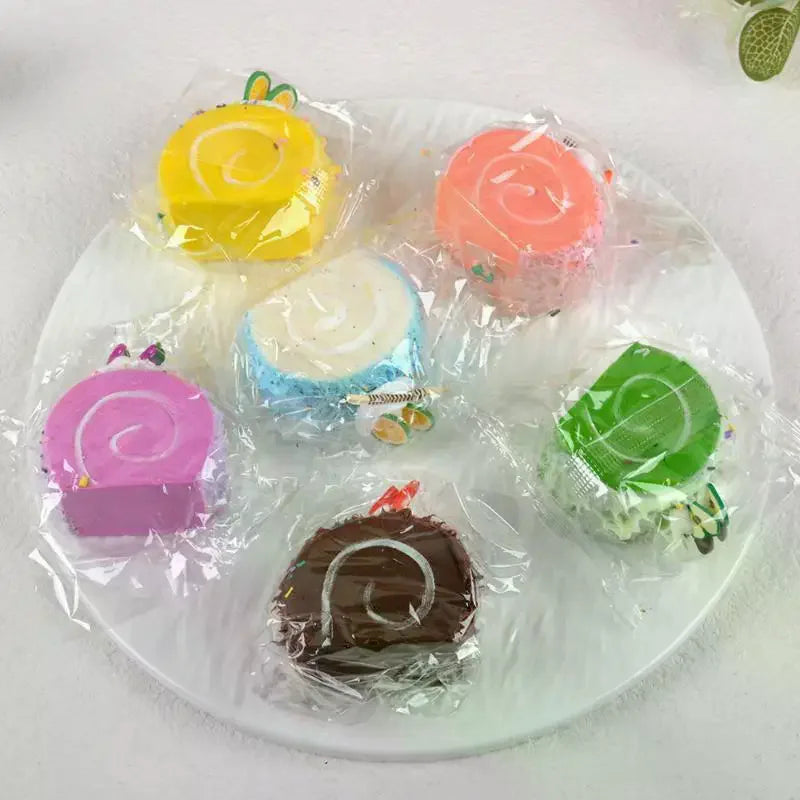 Realistic Artificial Roll Cake Models | Lifelike PU Display Props Artificial Food Prop Qme