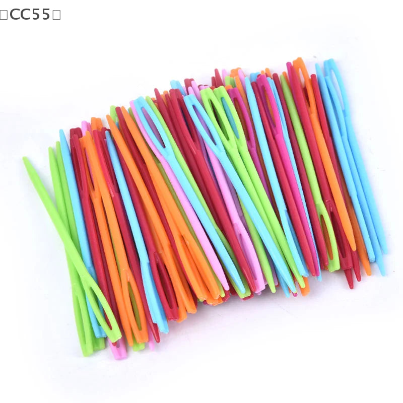 100 Pcs Plastic Large Eye Sewing Needles – Bodkin Darning Set Sewing Needle Set Qst