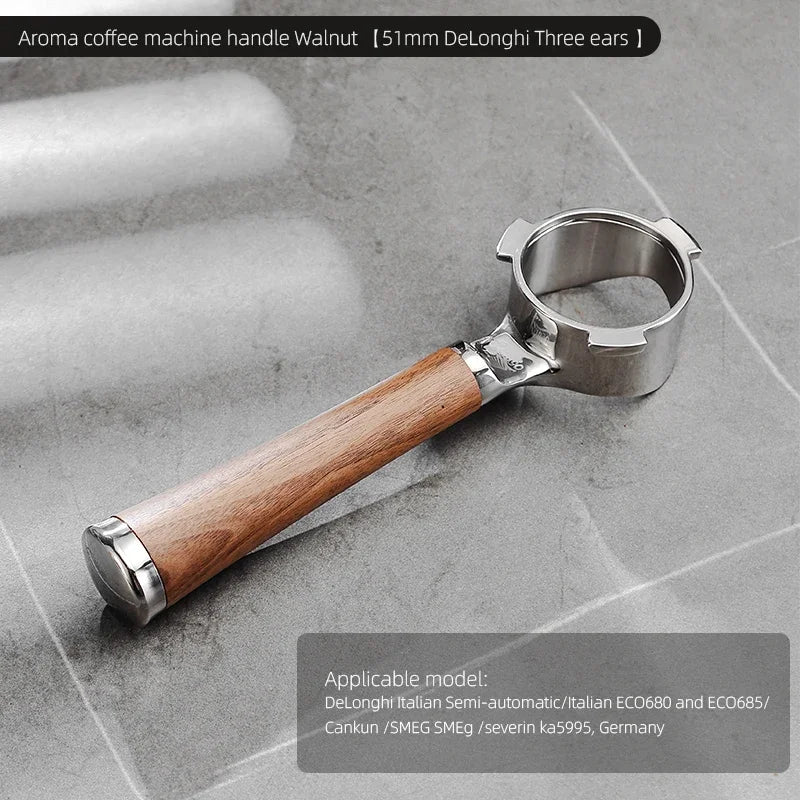 Bincoo Walnut Bottomless Portafilter 58mm – Open Espresso Handle Bottomless Portafilter Qst Walnut 51mm 3ears A