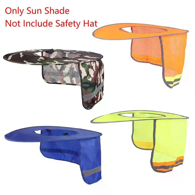 Hard Hat Neck Shield Reflective Sun Shade Brim – UV Cover Hard Hat Neck Shield Qme