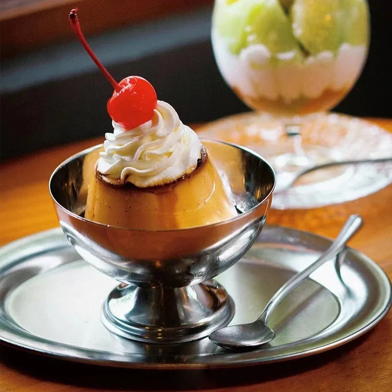 Stainless Steel Ice Cream Cup & Dessert Bowl – S, M, L Stainless Steel Bowl Qme