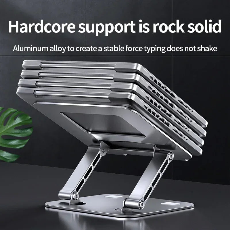 Foldable Aluminum Laptop Stand | Portable, Adjustable 10–17" Laptop Stand Qme