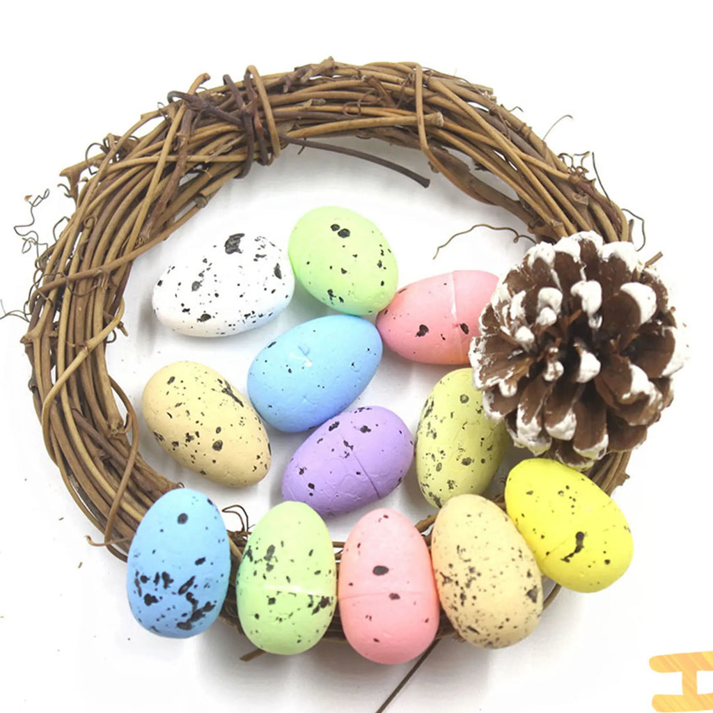 Colorful Foam Easter Egg Ornaments for DIY Wreaths & Crafts Easter Craft Ornaments Qme
