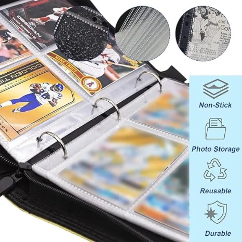 A5 Transparent Loose-Leaf PP Pocket Pages – 10 Sheets, 6 Holes Loose-Leaf Pocket Pages Qme