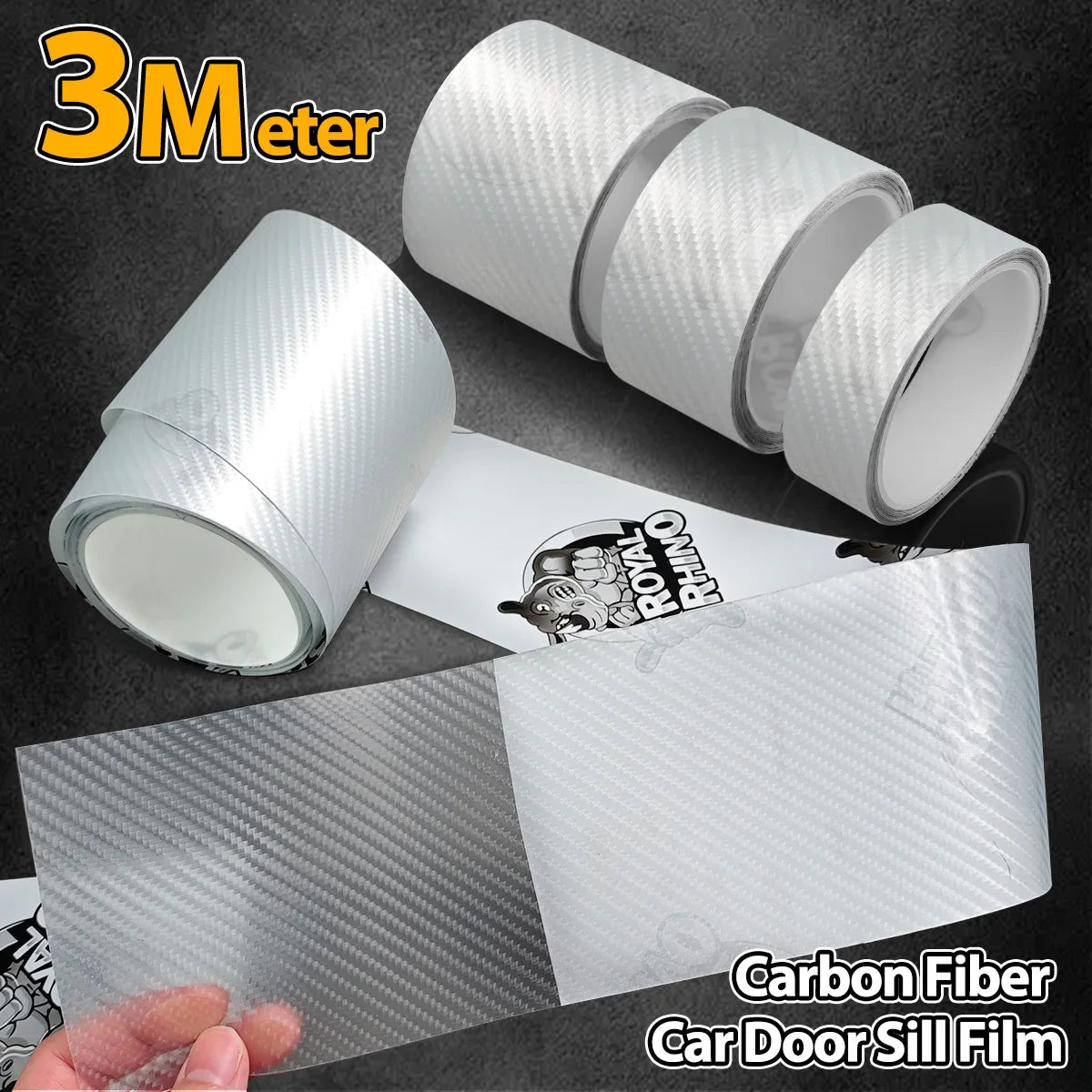 Carbon Fiber Car Door Sill Guard Film | Clear Anti-Scratch Car Door Sill Guard Qme