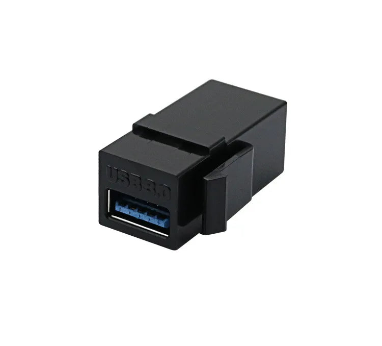 USB 3.0 Female Module Adapter | High-Speed Cable Extender USB Cable Adapter Qme Black