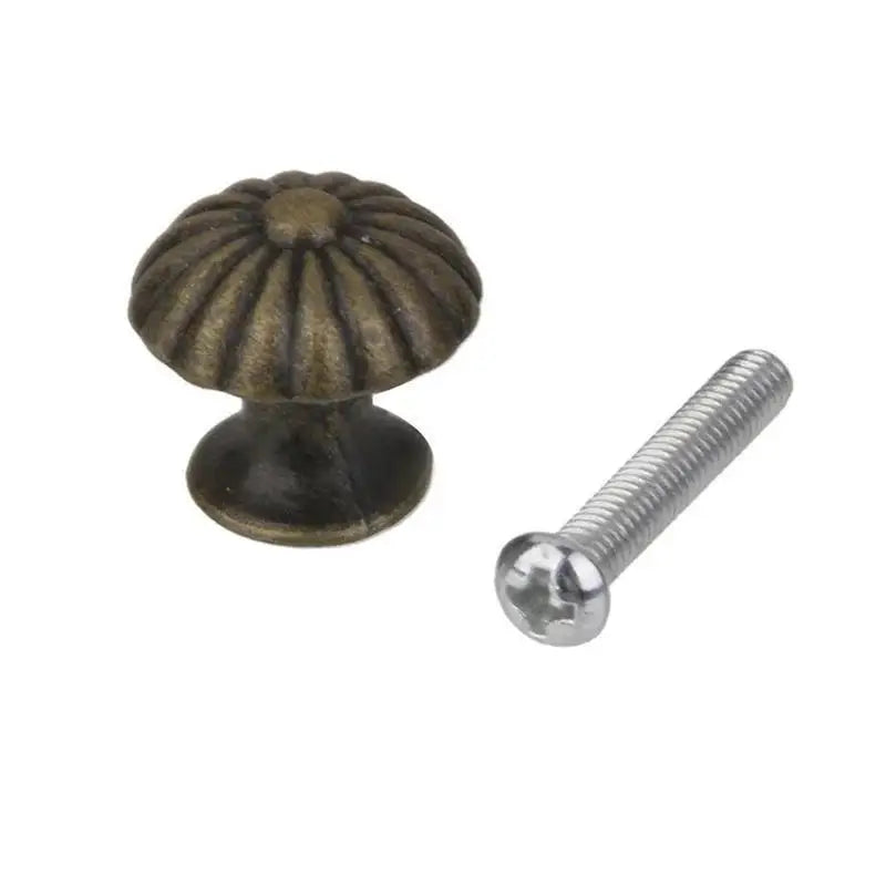 Vintage Retro Cabinet Drawer Knobs Antique Brass 10-Pack Cabinet Drawer Knobs Qme