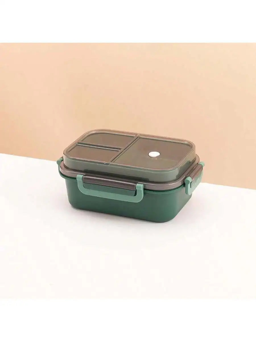 Microwave-Safe Double-Layer Compartment Lunch Box with Handle Compartment Lunch Box Qme green 3 2|625ml