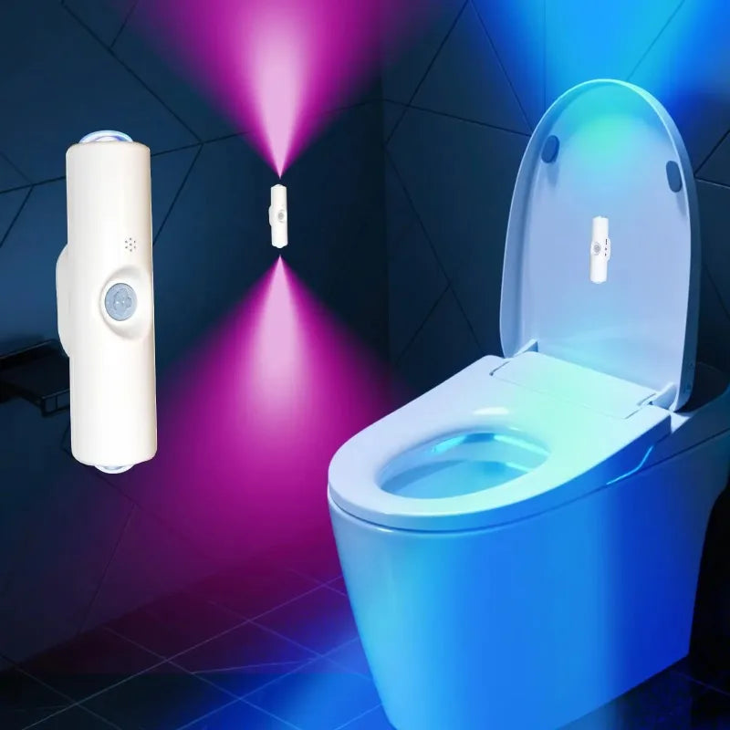 Smart RGB Dual-Head Motion Sensor Wall Night Light | Rechargeable Motion Sensor Night Light Qme