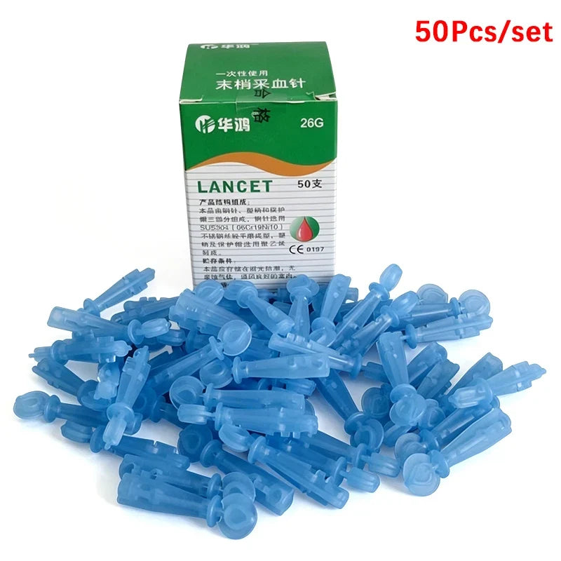 Soft 28G Lancet Needles Blood Glucose Collecting – 50pcs Lancet Needles Qme