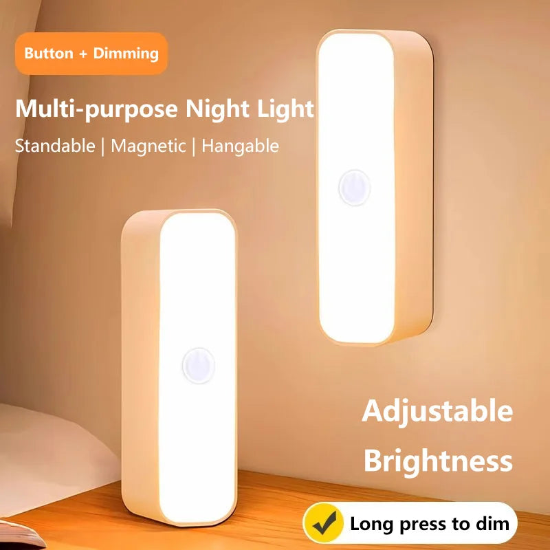 3-Color Wireless Magnetic Night Lamp – Eye-Friendly Light Wireless Night Lamp Qme