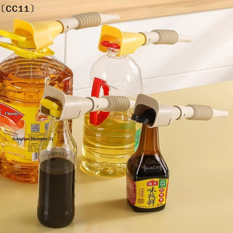 Foldable Telescopic Silicone Funnel with Snap Lock | Oil Pouring Kitchen Funnel Qme