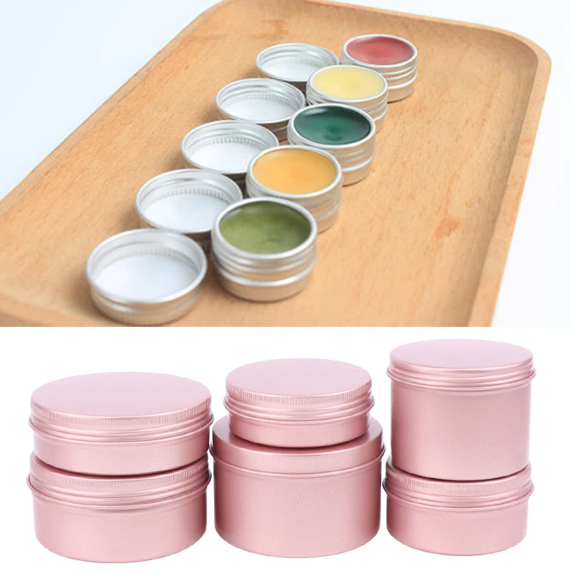 Refillable Tin Jars 5–180ml | Screw Lid Cream & Lip Balm Pots Cosmetic Tin Jars Qst