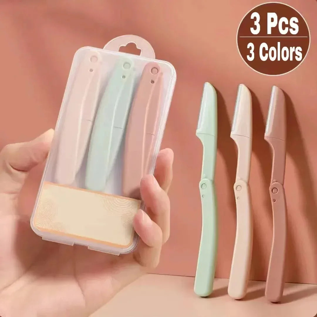Women's 3-Pc Eyebrow Trimmer & Facial Hair Shaper Set Eyebrow Trimmer Set Qme