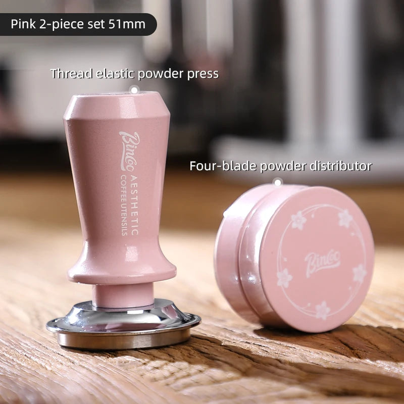Bincoo Pink 4-Piece Espresso Tamping Mat & Jug Set 51/58mm Espresso Tamping Set Qst 51mm-2pcs