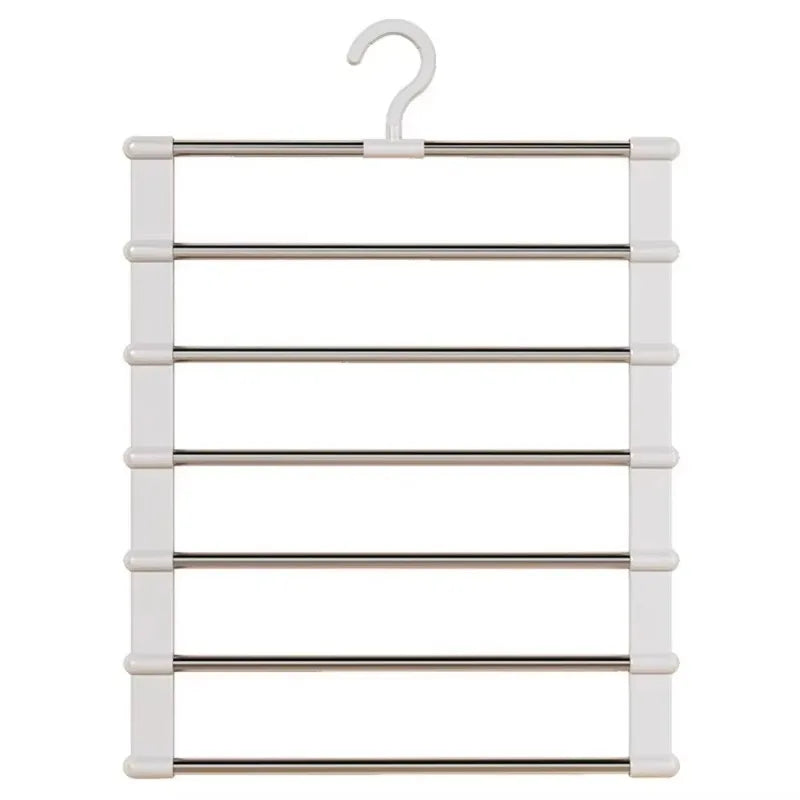 Multi-Layer Foldable Pants Hanger – Non-Slip Space Saver Pants Hanger Rack Qme