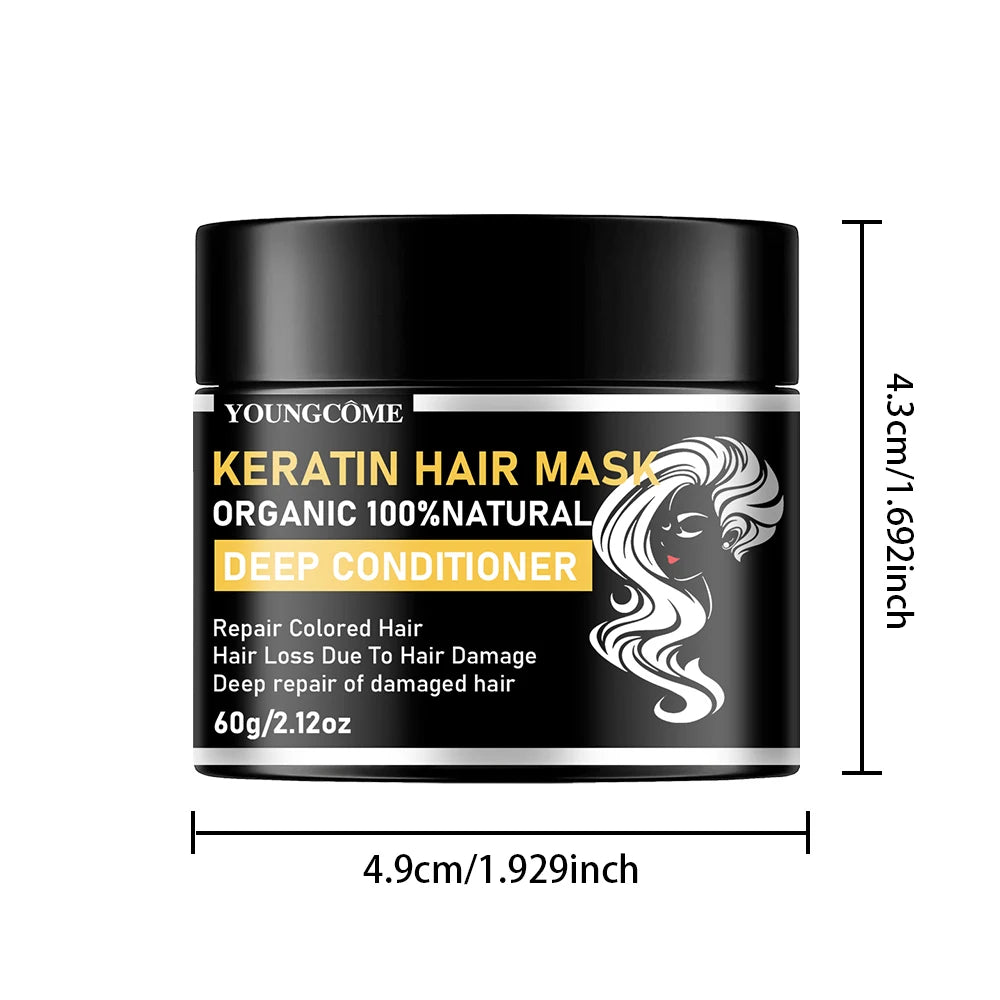 YOUNGCOME Keratin Hair Mask – Smoothing & Frizz Control Treatment Keratin Hair Mask Qst