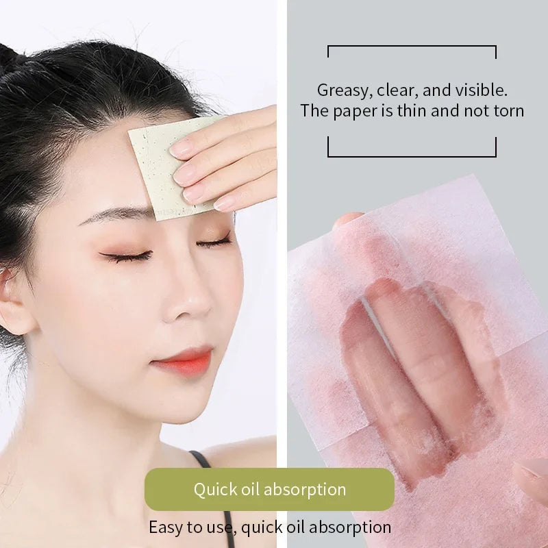 100-Count Portable Face Oil Blotting Papers | Matte Finish Oil Blotting Papers Qme