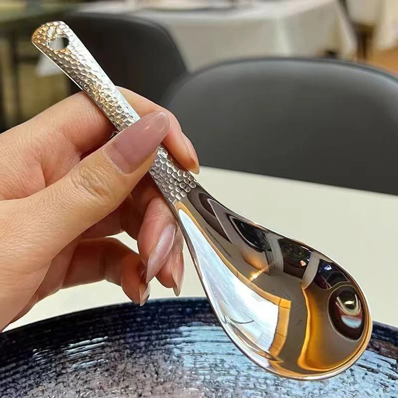 Stainless Steel Soup Spoon – Mirror Polished Large Capacity Soup Spoon Qst