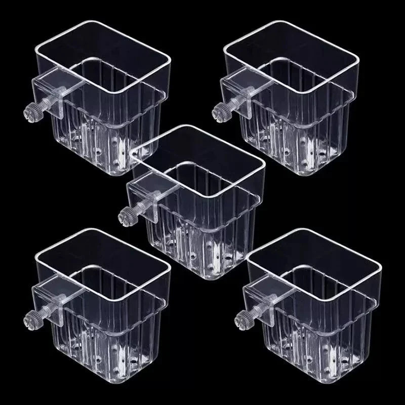 Fish Tank Hydroponic Planting Cup | Wall-Mounted Aquarium Decor Aquarium Planting Cup Qme 5PCS