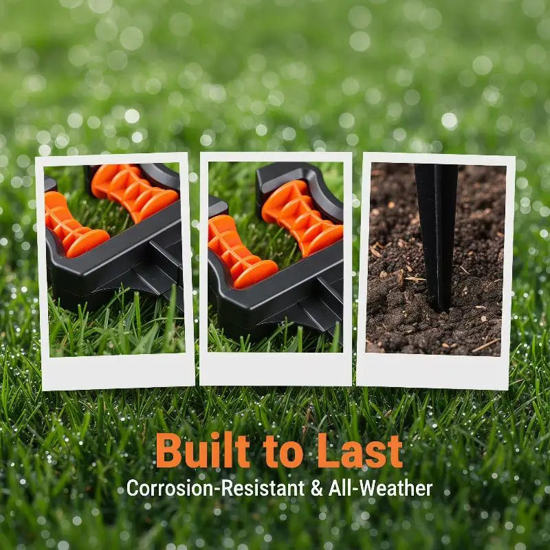 Garden Hose Guide Spike – ABS Pipe Positioning Holder Roller Hose Guide Spike Qme