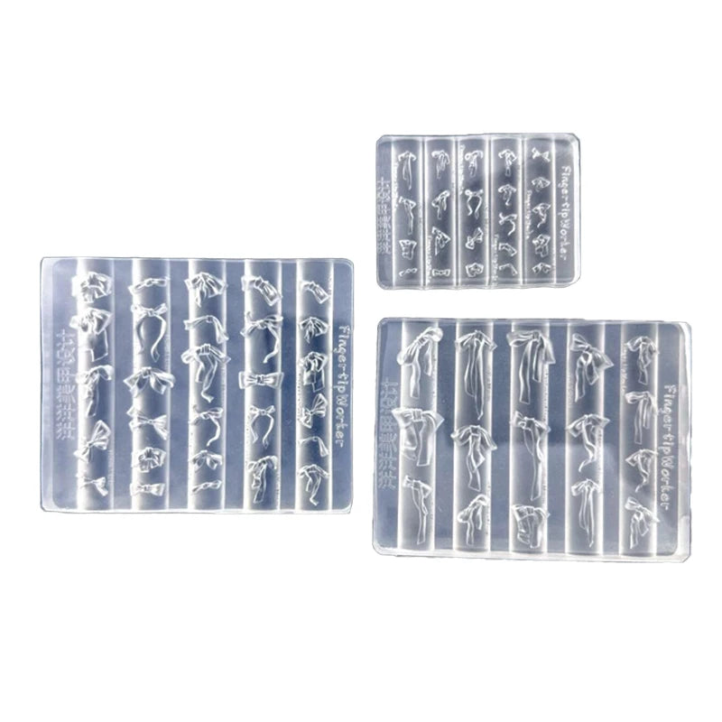 3D Bow Silicone Nail Art Mold – DIY Ribbon Bowknot Manicure Silicone Nail Mold Qst
