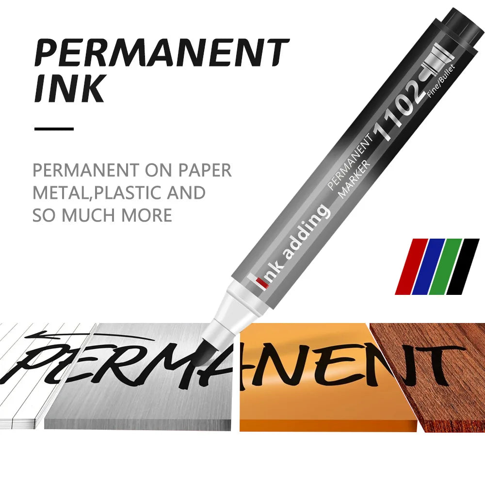 Permanent Waterproof Oily Marker Pens 2-3mm Nib | 7 Colors Permanent Marker Pens Qme