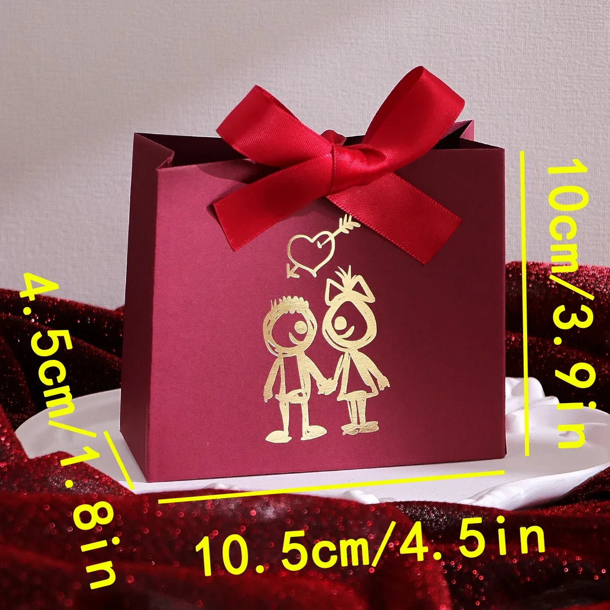 10-Piece Mini Couple Figures Candy & Chocolate Gift Boxes Party Favor Boxes Qme