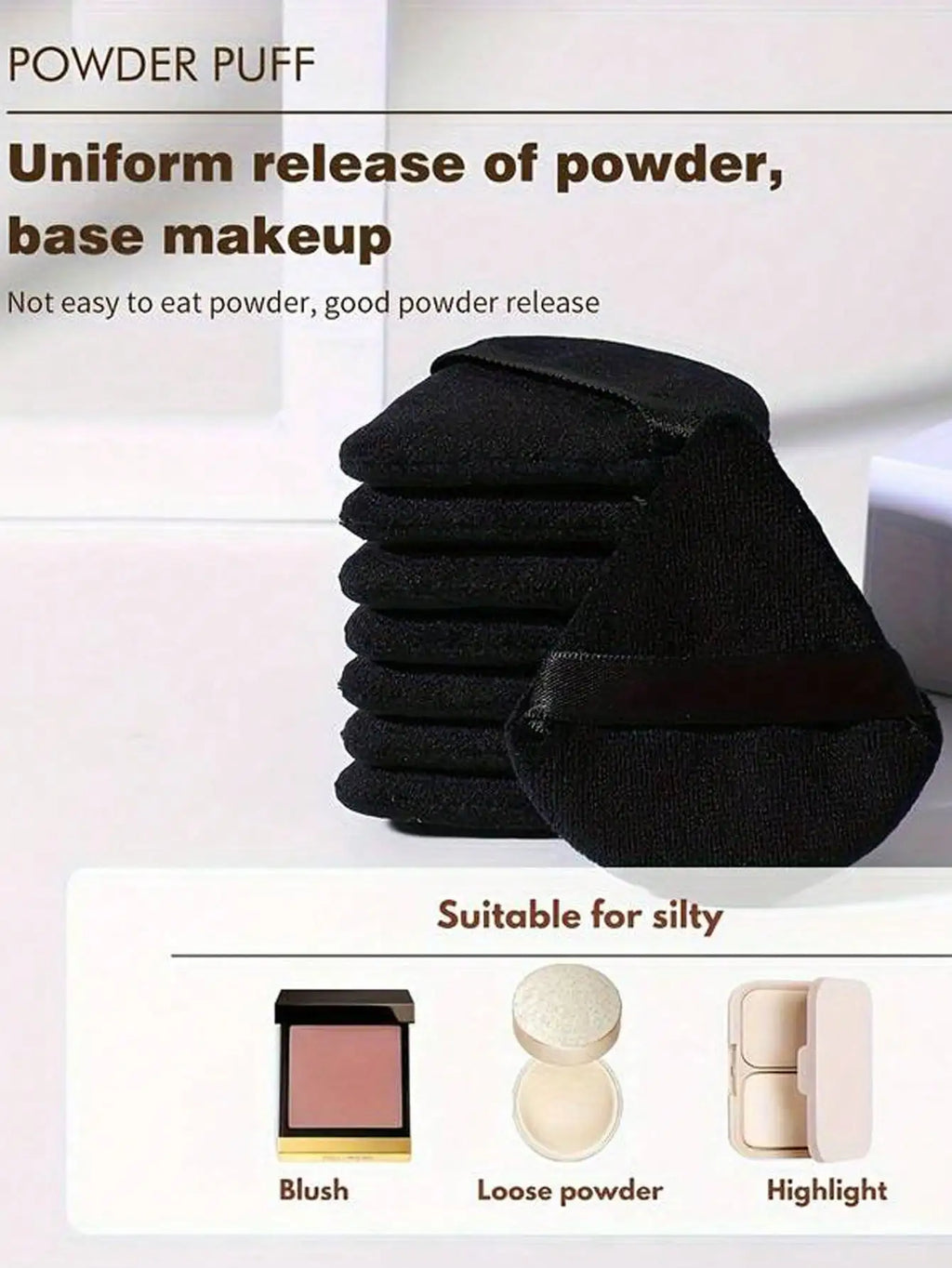 Triangular Velvet Makeup Puffs – Reusable Face & Eye Applicators Makeup Applicator Puffs Qme