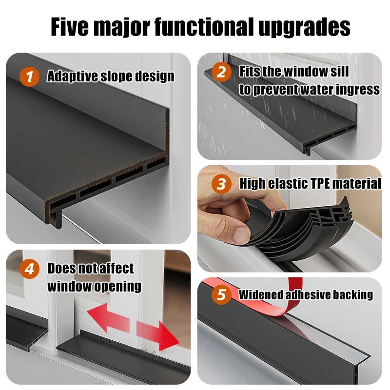 TPE Window Seal Strip | Windproof & Waterproof | 1.1M Window Weather Strip Qme