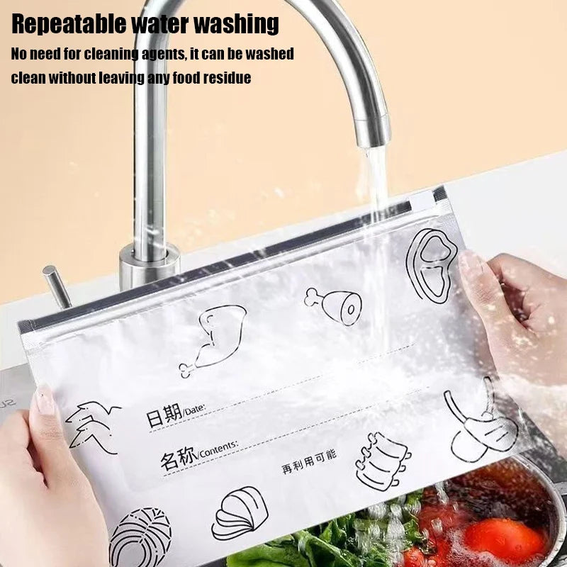 Foil Self-Sealing Fresh-Keeping Bags | Fridge & Freezer Safe Food Storage Bags Qme