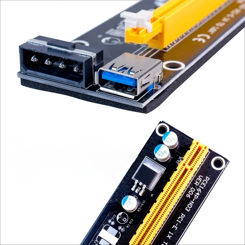 PCIe USB 3.0 Adapter Card with 4-Pin GPU Power Cable PCIe Adapter Card Qme
