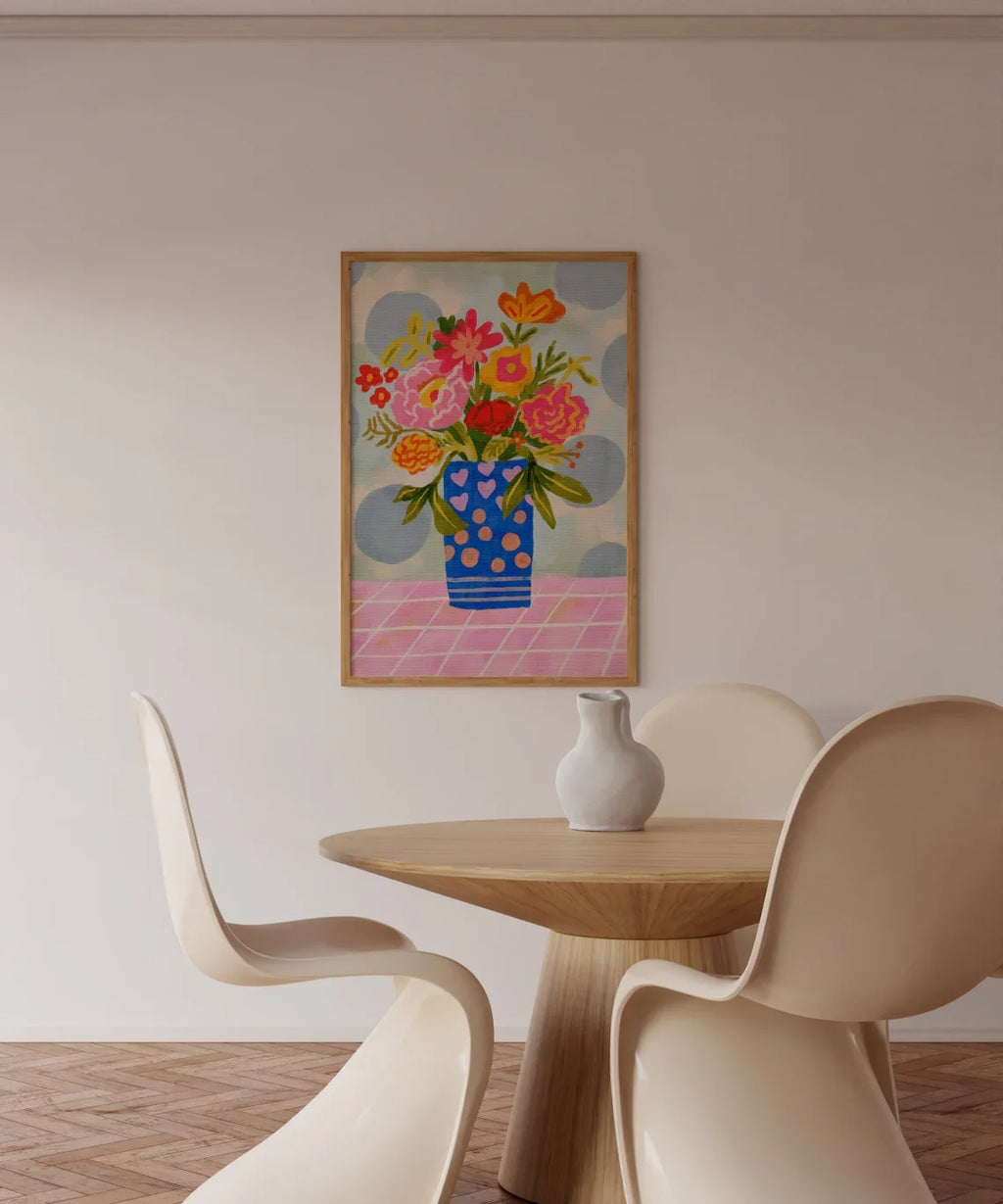 Whimsical Garden Bouquet Canvas Wall Art – Dreamy Floral Print Canvas Wall Art Qst