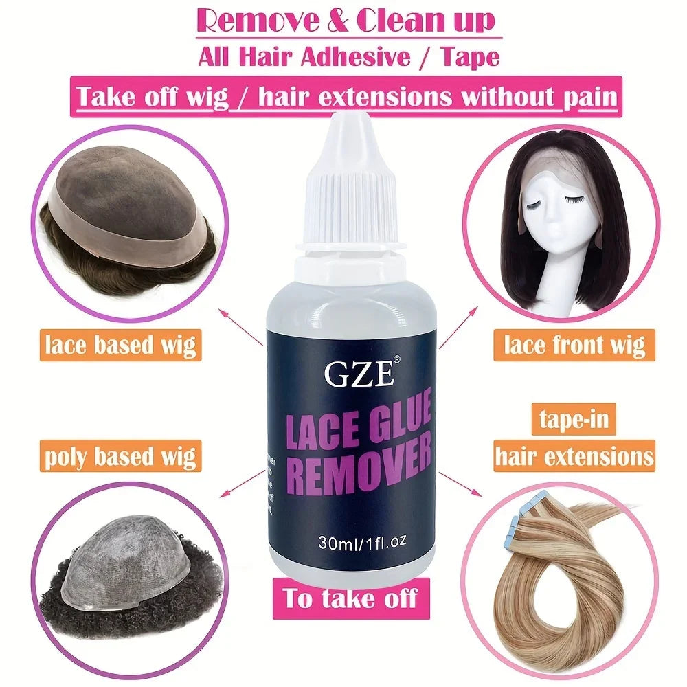 GZE Lace Glue Remover – Professional Wig Adhesive Remover Wig Adhesive Remover Qme