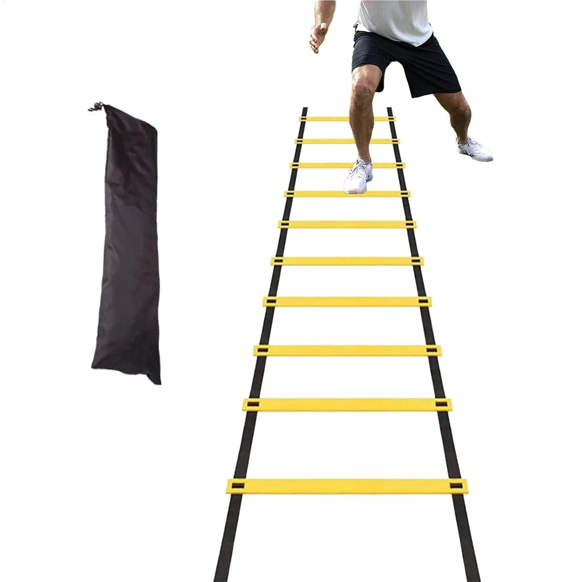 Soccer Agility Ladder Trainer with Storage Bag – 500cm Nylon Agility Ladder Trainer Qme