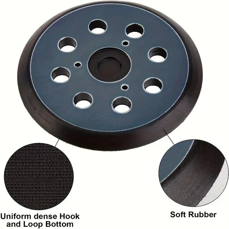 8-Hole 125mm Sander Pad Disc for Woodworking & Polishing Sanding Disc Qme