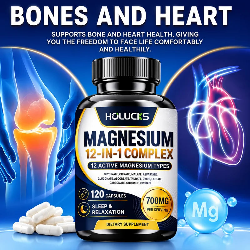 Fulimiks 12-in-1 Magnesium Complex Capsules 1000mg | USA Made Magnesium Supplement Qst