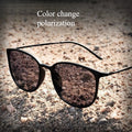 Pure Titanium Polarized Sunglasses – UV Color-Changing Lenses Polarized Sunglasses Qme black Self-tinting lenses