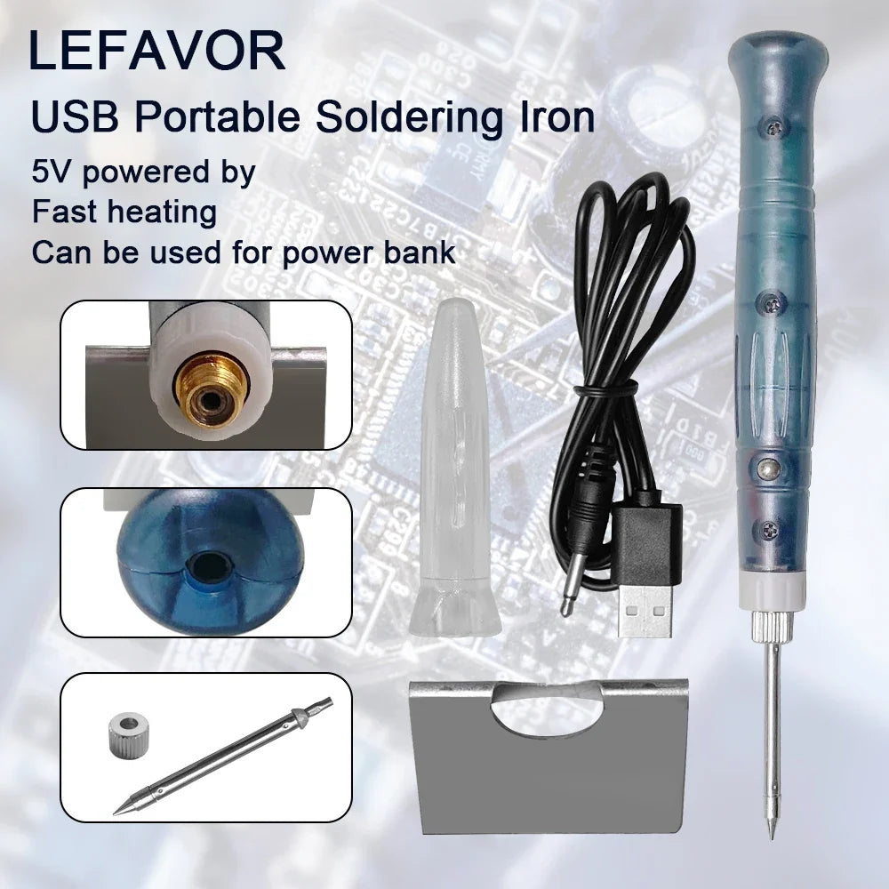 Portable USB Soldering Iron – Electric Heating Tool & Rework USB Soldering Iron Qme